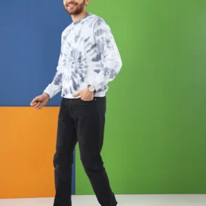 Black Spiral Men's Tie-Dye Sweatshirt