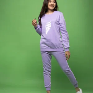Lappen Fashion Women’s Lilac Corn Printed Winter Co- Ord Set