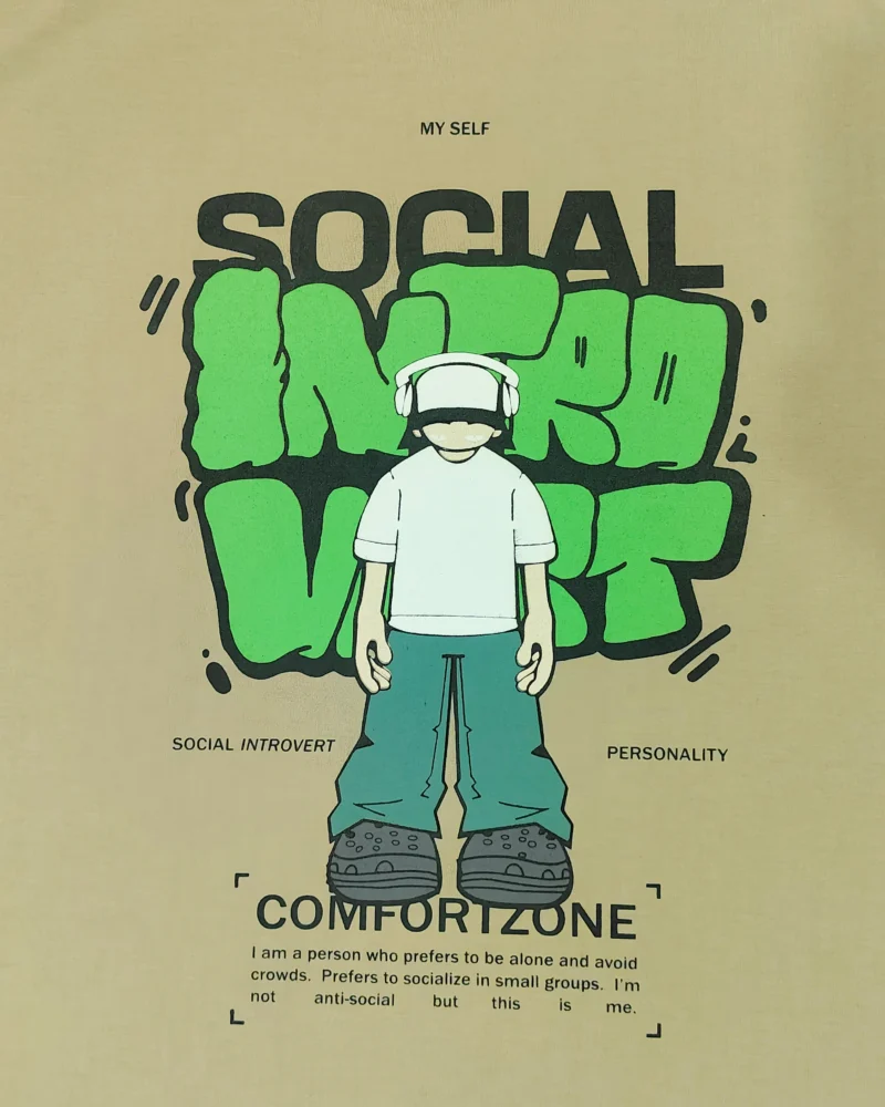 Social Intimacy Personality Oversized Tees